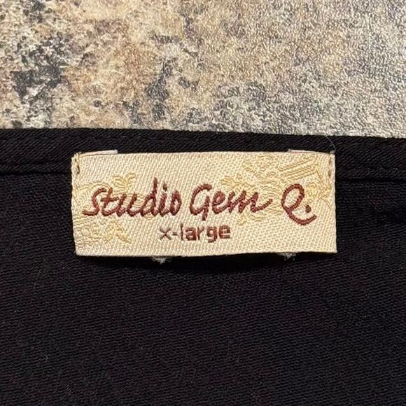 Studio Gem Top Gauze Academia Witchy Whimsigoth Cottage Fairy Grunge Black XL - Picture 3 of 5